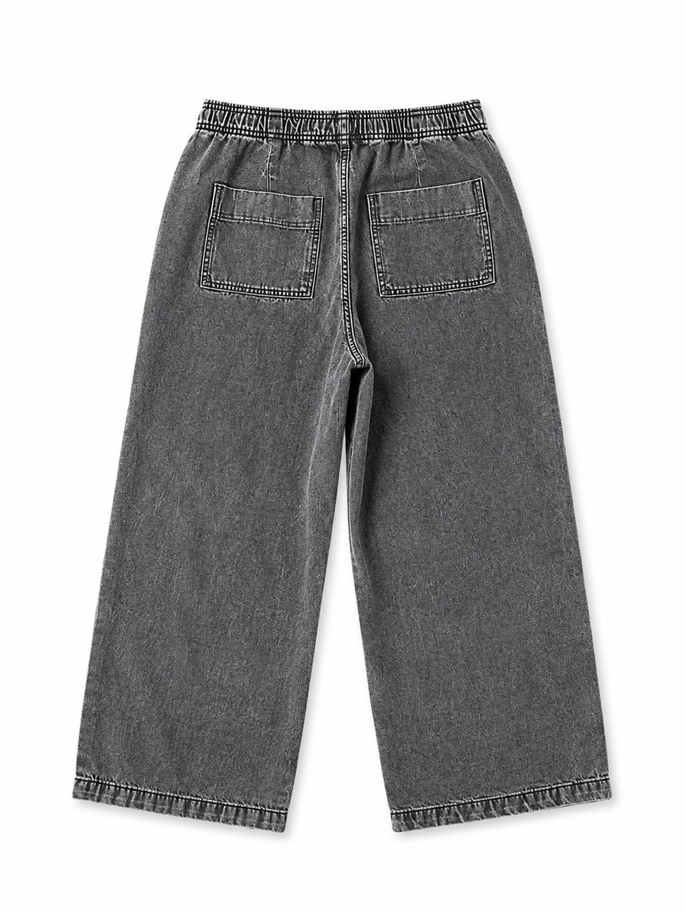 Wide Leg High-Rise Washed Black Jeans for Women - Picture 5 of 5